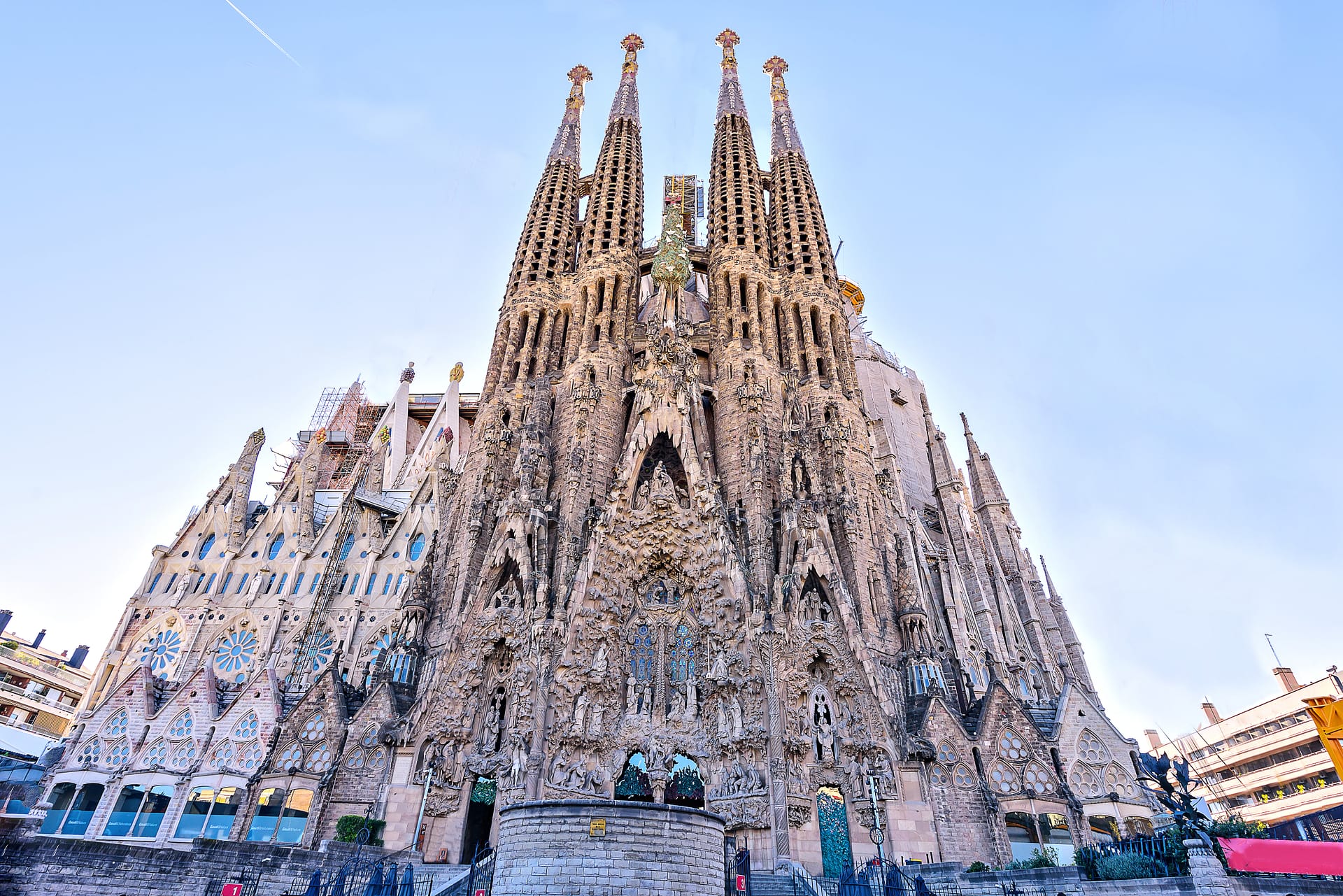 La Sagrada Familia, Nativity Facade - the famous cathedral that is designed by Gaudi, which is being build since 19 March 1882